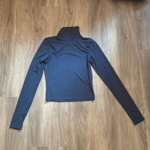 Pacsun Blue Long-sleeve Turtleneck Top